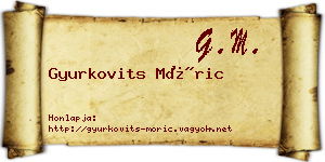 Gyurkovits Móric névjegykártya